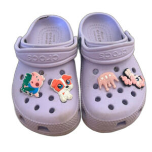 Crocs Purple Toddler Girl Size 8 Little Girls Shoes Slip On Outdoor Shoes